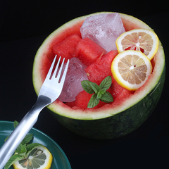 Watermelon cutting artifact divider stainless steel fruit cantaloupe watermelon dicing and plating tool