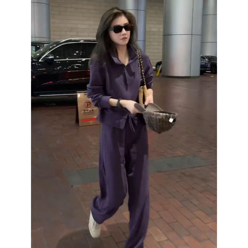 2025早秋季新款巨好看的穿搭减龄洋气时尚休闲运动卫衣一整套装女|undefined