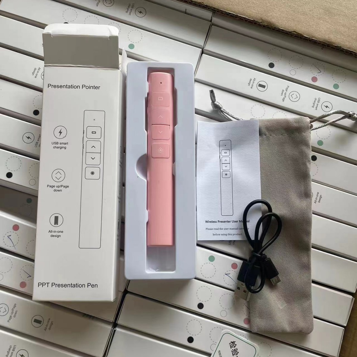 Nuevo multi-función Flip pen PPT Flip pen indicador infrarrojo puntero electrónico puntero láser inalámbrico pluma de proyección