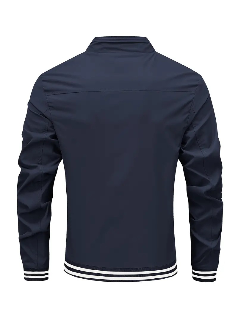 Spring and Autumn new business casual stand collar men's windproof youth jacket men_voghion.com