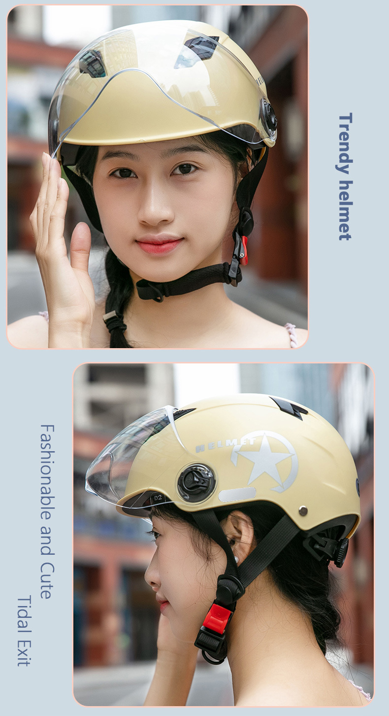 3C Certified Electric Vehicle Helmet, Motorcycle Safety Helmet, Cycling Half Helmet, Protective Commuter Helmet, Anti-Uv