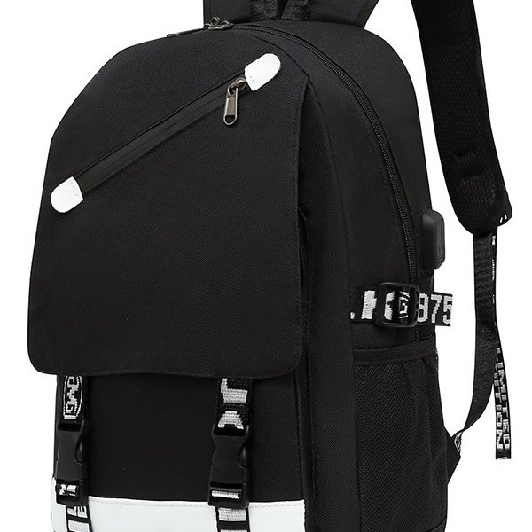 Classic Korean version USB student for boys and girls, casual travel backpack_voghion.com
