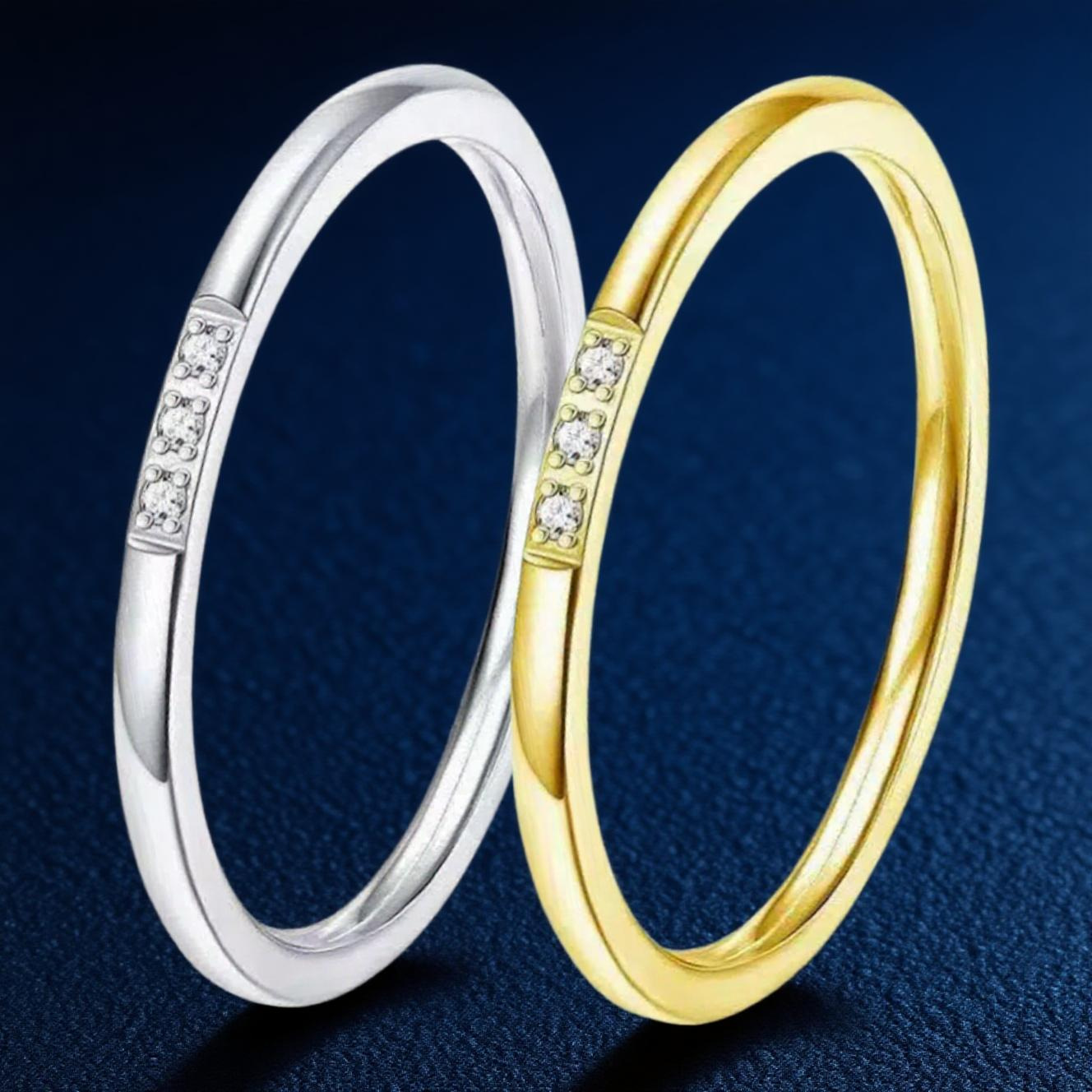 European and American Cross-Border Stainless Steel Rings for Women, Non-Fading Bracelets with Diamonds, High-Grade Titanium Steel Rings, Ultra-Thin Jewelry Wholesale