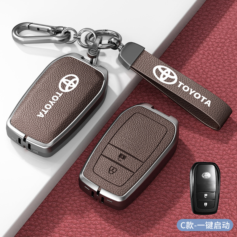 C형 아연 합금 쉘 2버튼 모카 브라운 하드웨어 팔찌