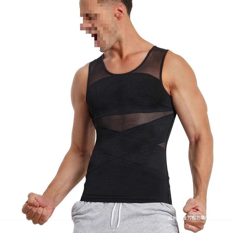 Men's Slim-Fit Vest Underwear Body Shaper Neoprene Quick-Dry Sweat-Wicking Chest Compression Tight-Fitting Hidden Abdominal Muscle Vest Men's Slim-Fit Vest Underwear Body Shaper Neoprene Quick-Dry Sweat-Wicking Chest Compression Tight-Fitting Hidden Abdominal Muscle Vest