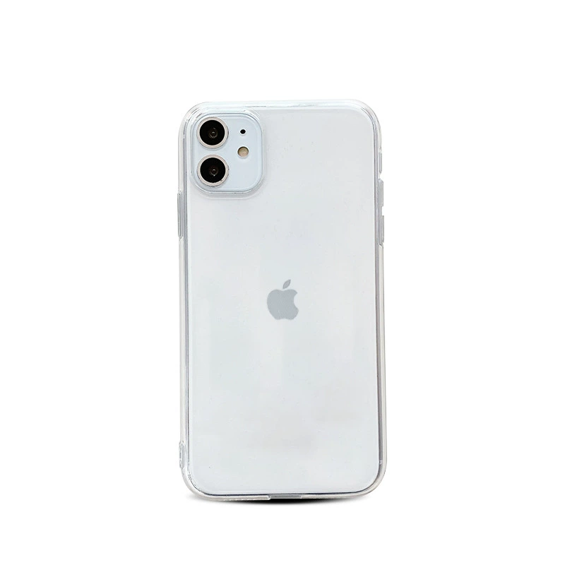 Чехол для телефона (Apple) силиконовый прозрачный кремовый — совместим с iPhone 7/8/SE–17 Pro Max