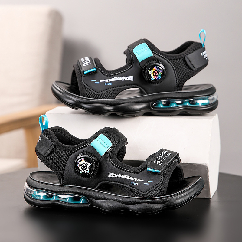 Zapatos para niños, sandalias para niños, sandalias de una palabra, estilo de verano 2025, deportes de playa, ocio, senderismo, transpirable, ligero, juvenil