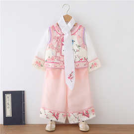 女童汉服套装春季中国风新款春秋装超仙新中式唐装节日表演服