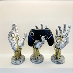 パンク風屋内外装飾ロボットハンドモデルゲームハンドルスタンドリング手ストリングデスクトップスタンド写真撮影