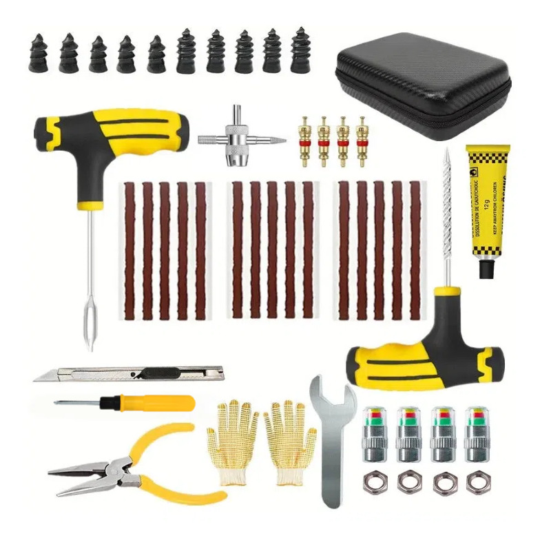 Cross-Border Hot-Selling Eva Emergency Tire Repair Tool Set Bag, a Must-Have for Car, Self-Driving Car and Motorcycle Tire Leak Repair