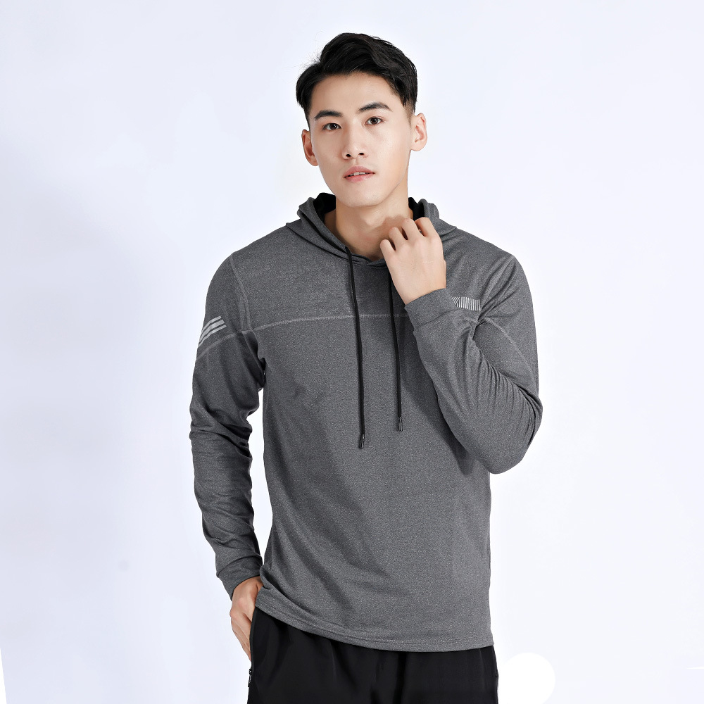 Sudadera con Capucha Deportiva de Manga Larga para Correr, Otoño e Invierno, Informal, Talla Grande, Ropa Deportiva para Hombre, Venta al por Mayor, Secado Rápido