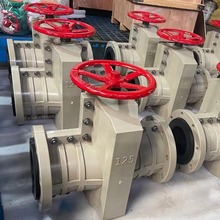 手动塑料软密封法兰管夹阀 GJ41X-10S塑料胶管阀图片