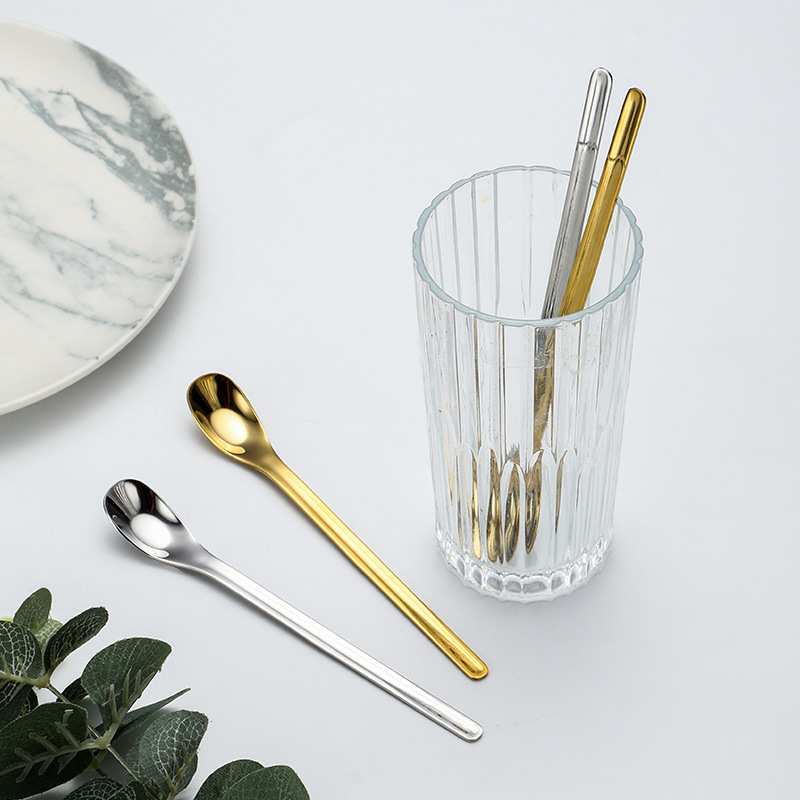 304 Stainless Steel Ingot Ice Wholesale Creative Small Seasoning Coffee Dessert Honey Stirring Spoon_voghion.com