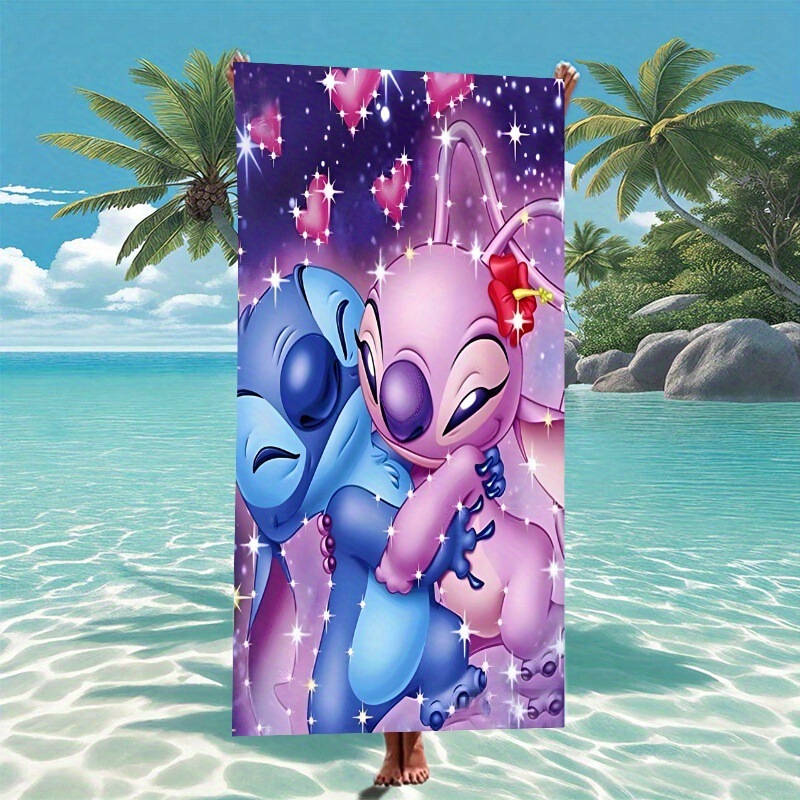 Stitch Beach Towel - Super Soft, Quick-Drying Fiber, Sand-Free, Perfect for Travel, Yoga,