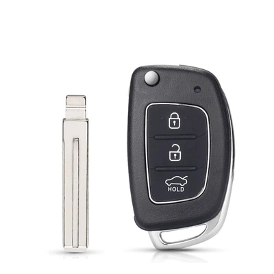Modern 3/4 Button Folding Key Car Keys - middle-slot-key-3-button-car