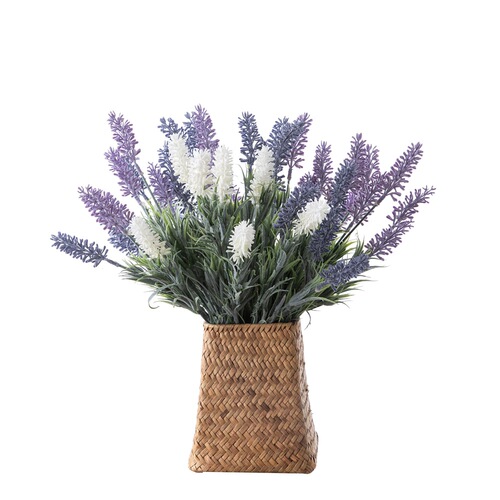 Plastic Lavender Artificial Flower Manufacturer Home Decor Wedding Handheld Flowers Wall Plant Wall Artificial Flowers MW53458