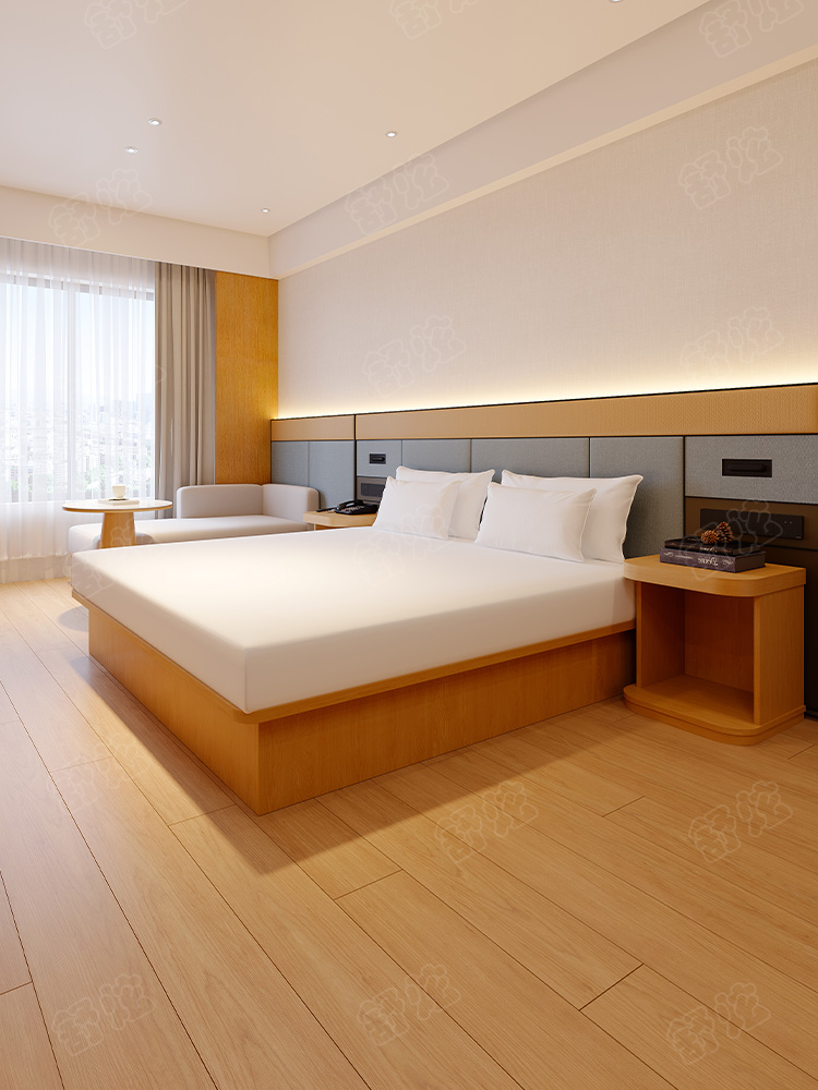 All-Season Hotel Furniture Standard Room Full Set Homestay Apartment Guesthouse Bed Room Model Room Modular Furniture Cross-Border