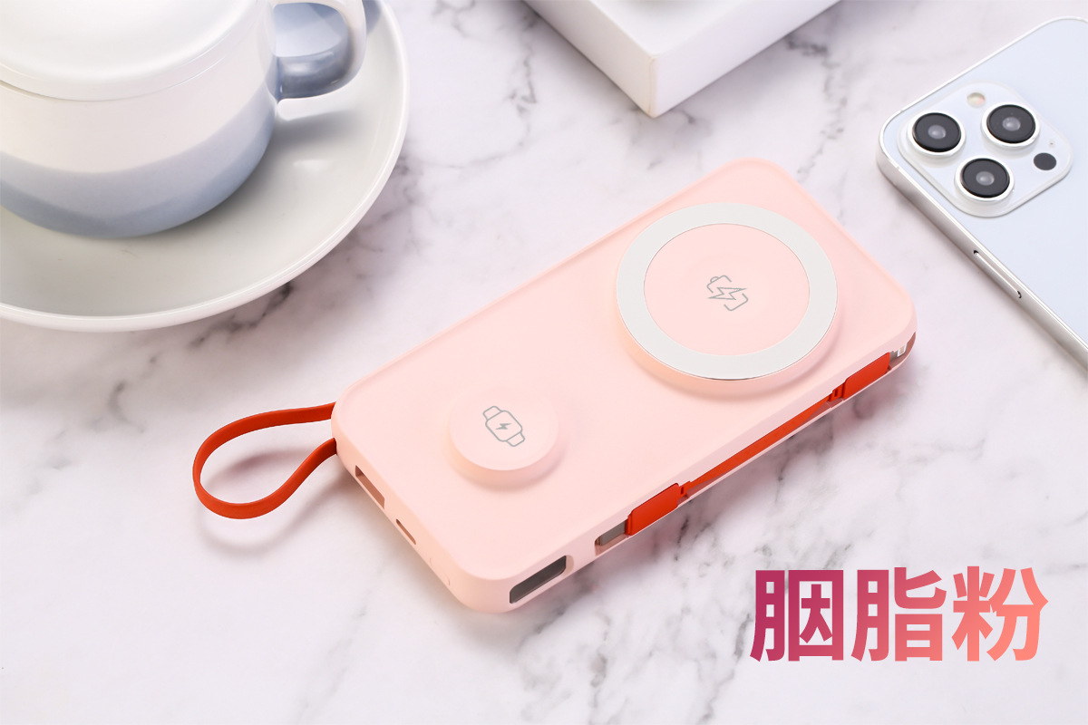 3C inalámbrico magnet charger 10000mAh reloj teléfono con cable de carga rápida fuente de alimentación compacta y portátil