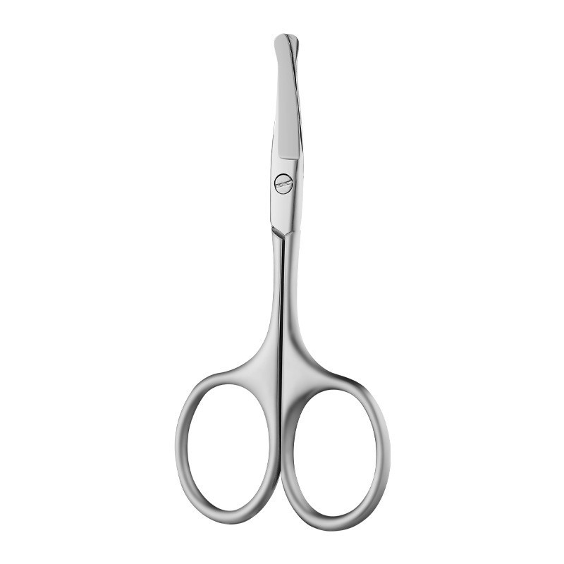 Juego de tijeras de pelo de nariz para hombres, cabeza redonda, afeitado de acero inoxidable, limpieza de fosas nasales, tijeras pequeñas manuales para mujeres
