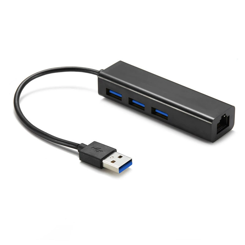 USB 3.0 в RJ45 + 3-портовый хаб, USB-удлинитель с тремя портами и сетевым портом