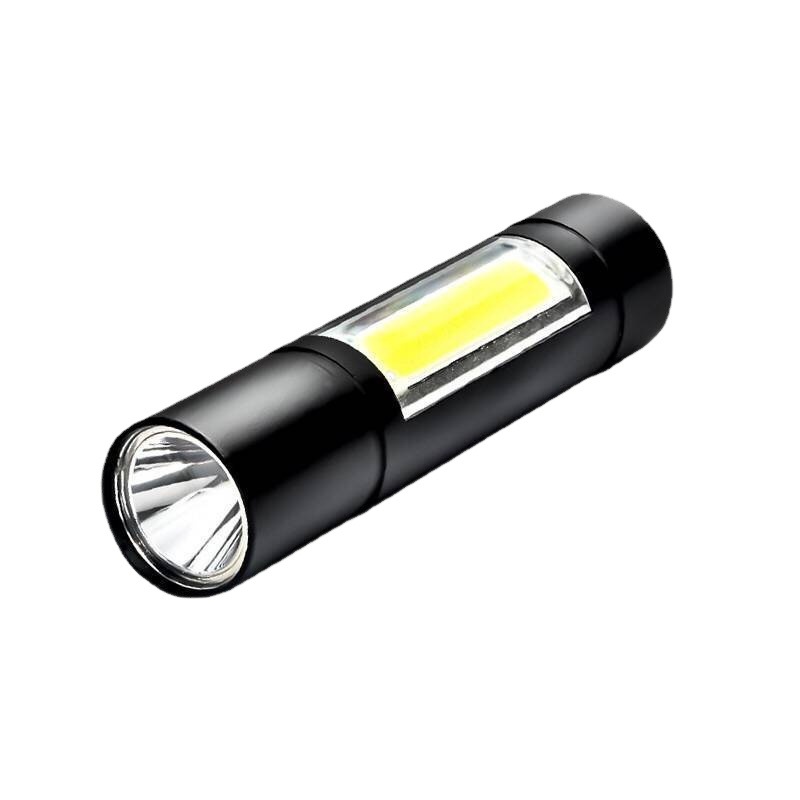 Linterna LED Mini Recargable para Exteriores, Portátil, Telescópica, Enfoque Ajustable, Luz Lateral COB, Cuerpo de Aleación de Aluminio 511, Regalo