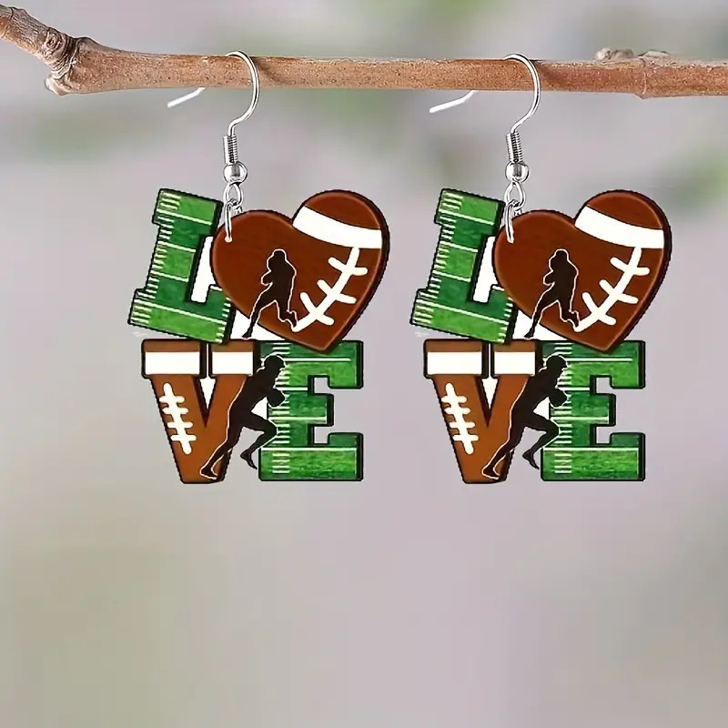 acrylic retro earrings with letters