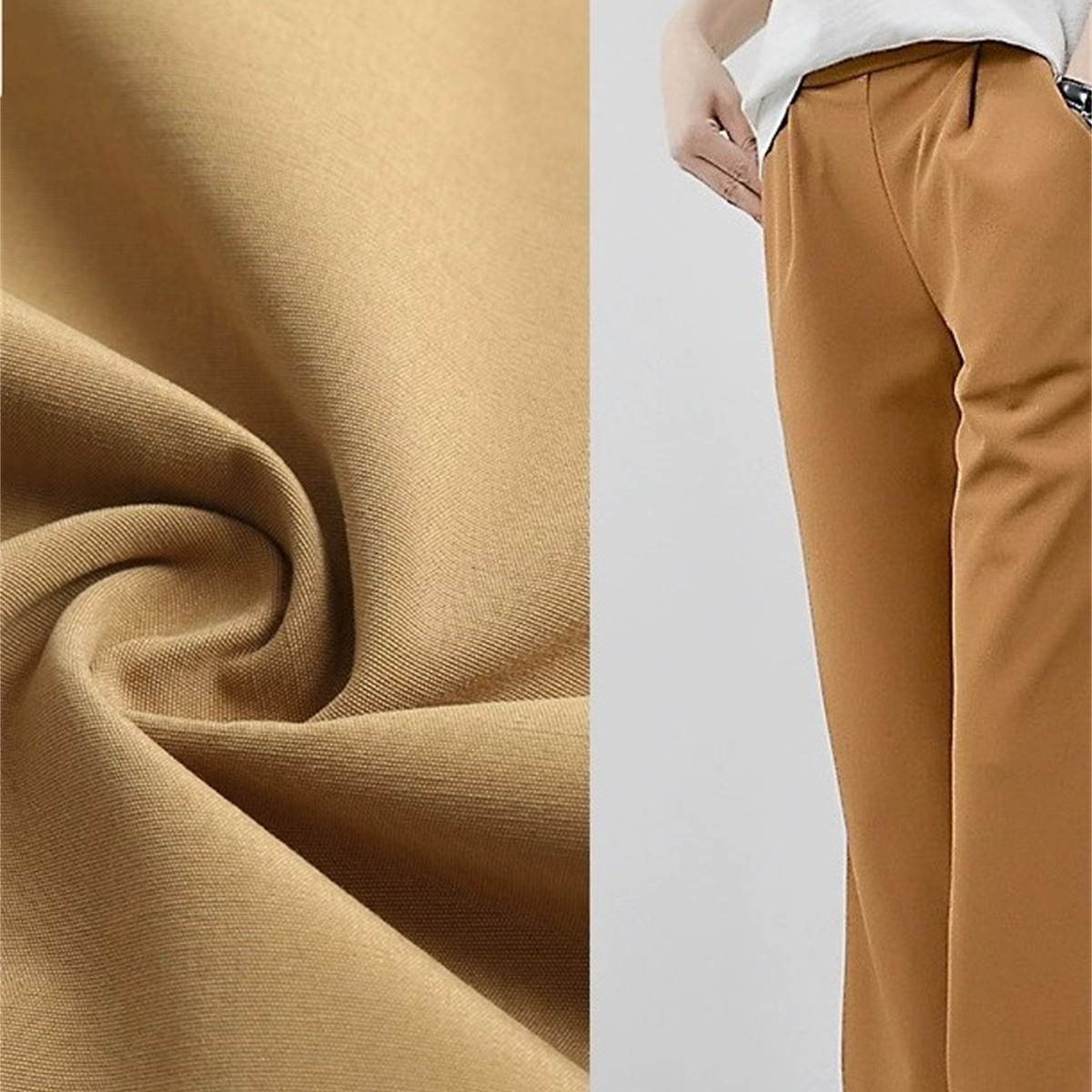 【厂家直销】 21S磨毛涤棉交织仿天丝时装休闲服夹克风衣棉服面料