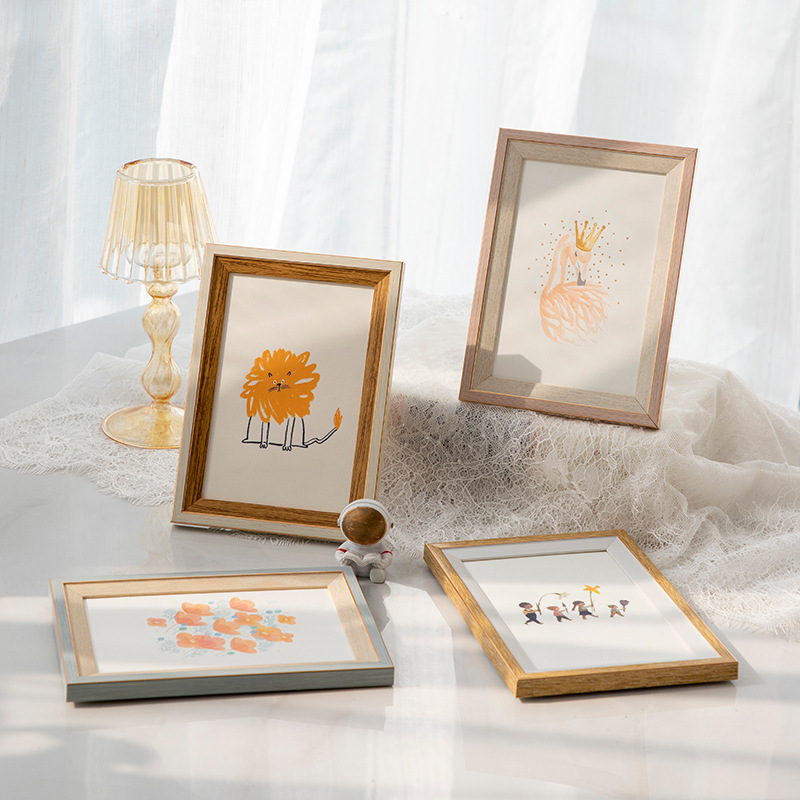 Photo washing to make photo frame table plus developing photo frame 6 inch 7 decoration table living room bedroom photo album Frame photo rack Photo washing to make photo frame table plus developing photo frame 6 inch 7 decoration table living room bedroom photo album Frame photo rack
