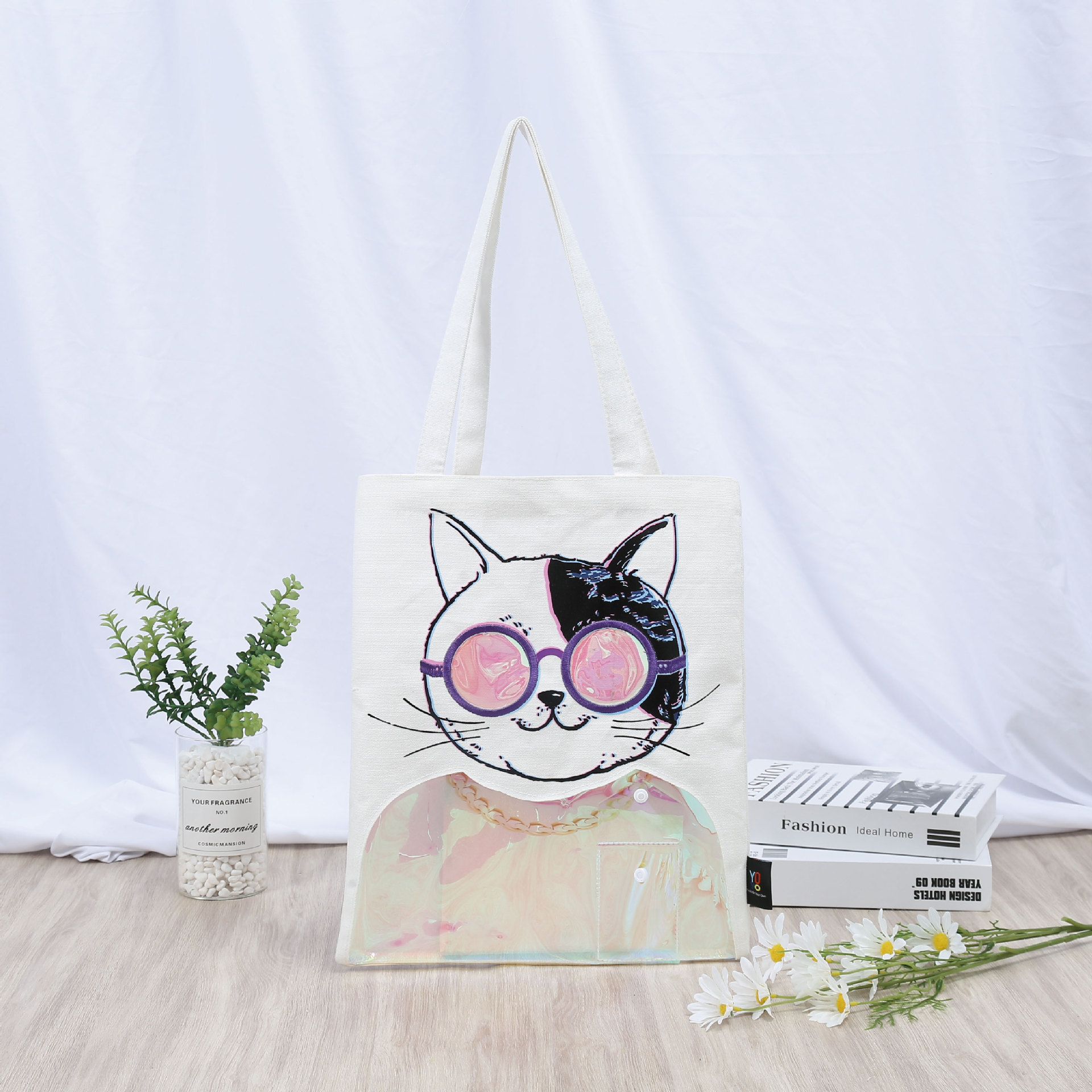 现货供应批发印花手提按扣购物袋 帆布袋棉布袋子 礼品袋可印logo