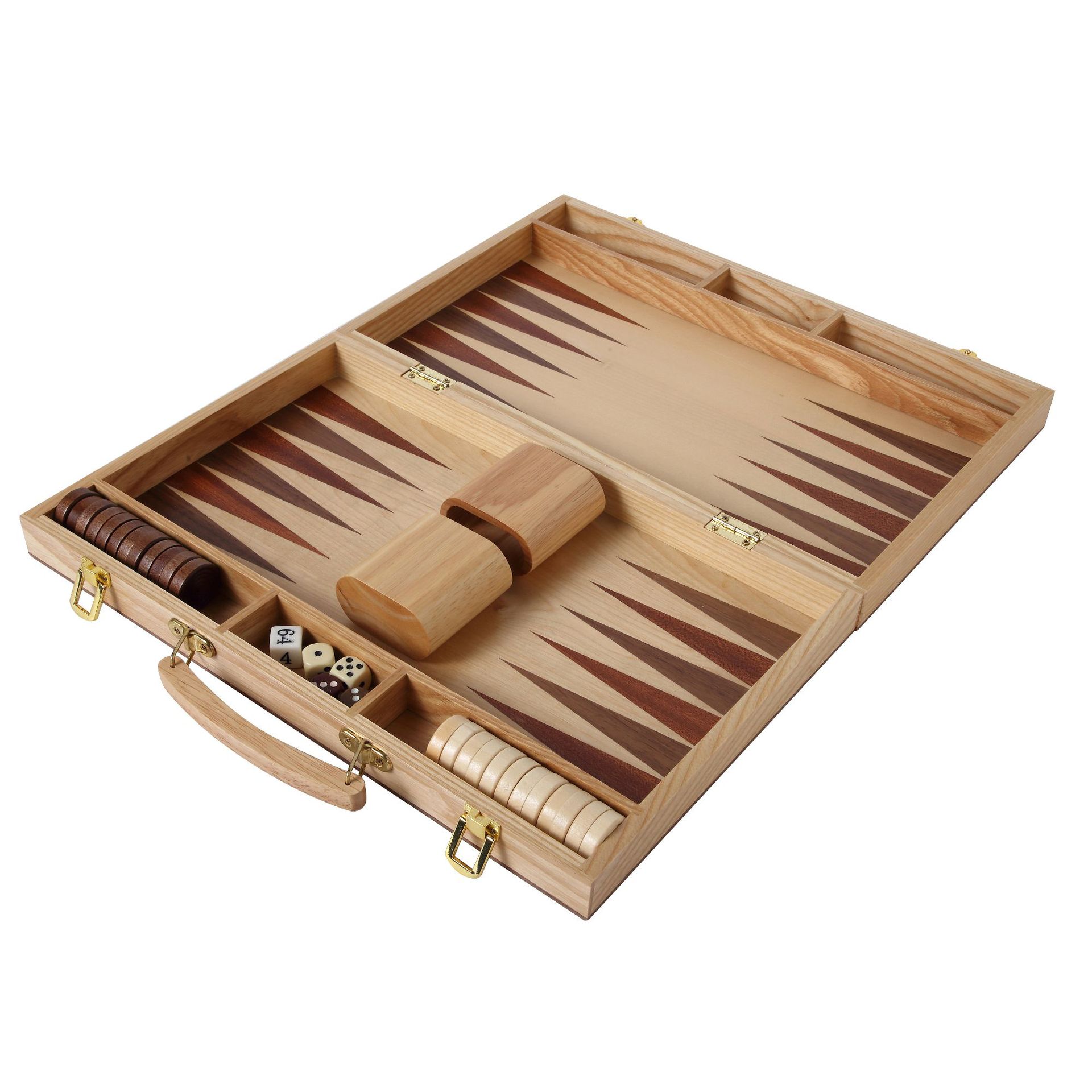 Wooden Foldable Backgammon Set with Handle Chessboard Foldable Solid Wood Chess Factory Customized