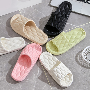 Sandals and Slippers Men's Slip-on Feeling Couple Bathing Home Use Thick-soled Bathroom New Style Slippers Women's Indoor Non-slip Summer
