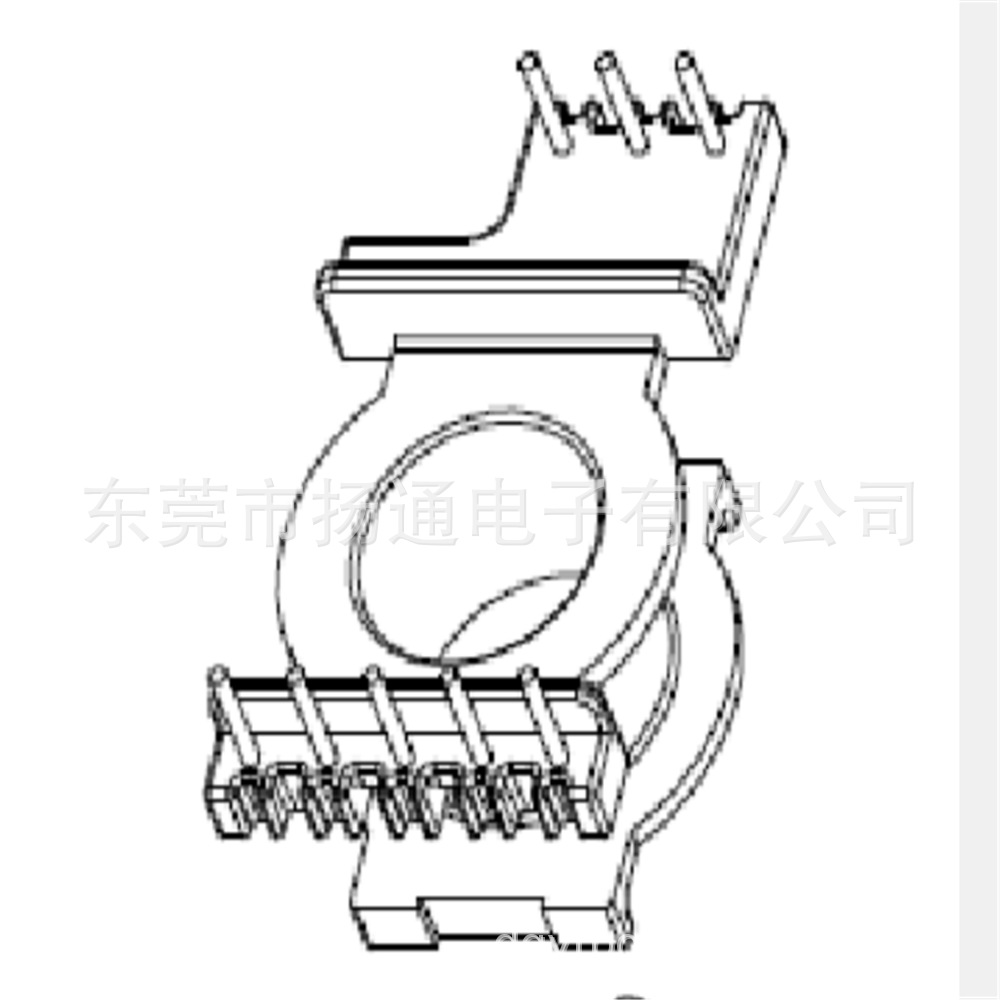 EQ23变压器骨架EQ24电木骨架高频骨架bobbin立式5+3针 2306