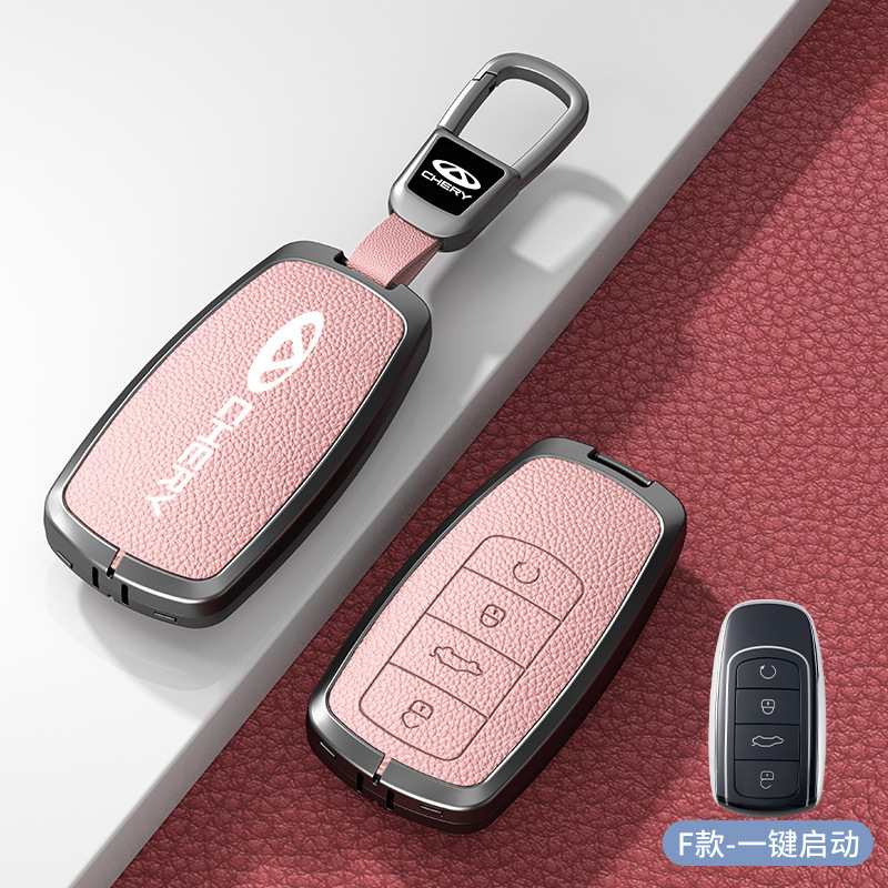 모델 F 핑크 아연 합금 쉘 + 자동차 로고 사각 버클