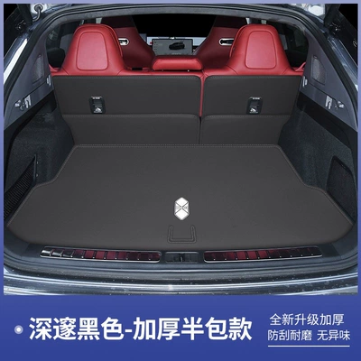 trunk mats, full coverage extended | Trunk Mat - deep-black-floor-mat-backrest-trunk-mat-zhijie-r7-pure-electric-version