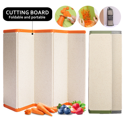 Creative portable folding cutting board wheat straw cutting board kitchen household fruit travel camping picnic cutting board