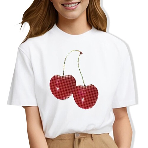 Women's Summer New Round Neck Casual Short Sleeve T-Shirt Top Trendy Fashion Plus Size Base Shirt for Cross-Border Shopping