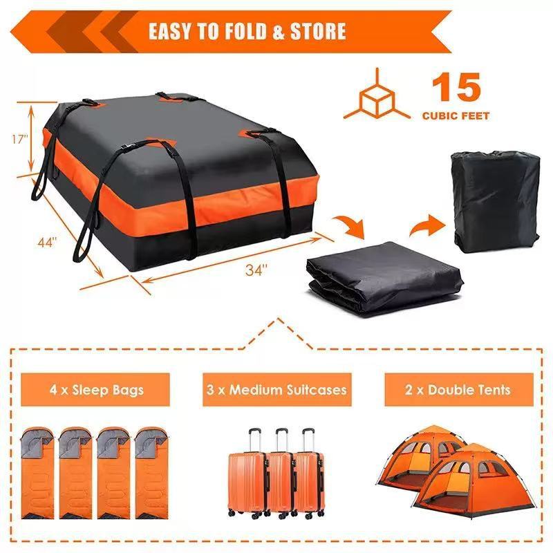 Car Rainproof Luggage Bag, Outdoor Roof Luggage Bag, Wear-Resistant Storage Bag, Waterproof Roof Luggage Bag, Large Capacity