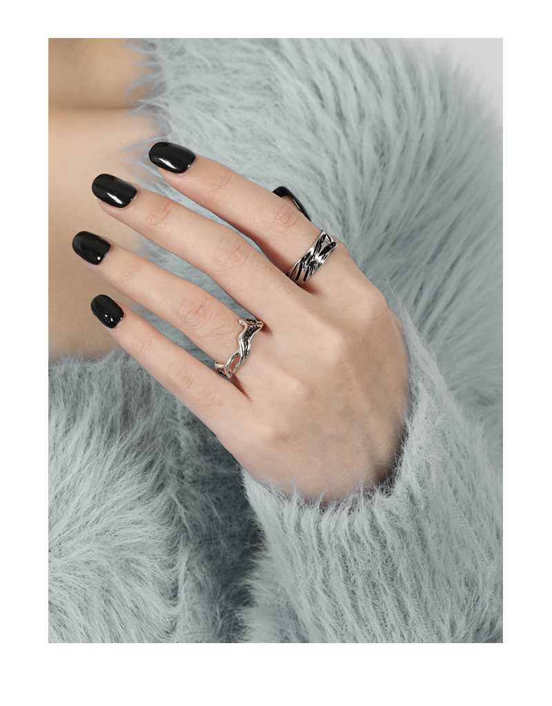 Original Design Geometric Sterling Silver Plating Open Ring 1 Piece