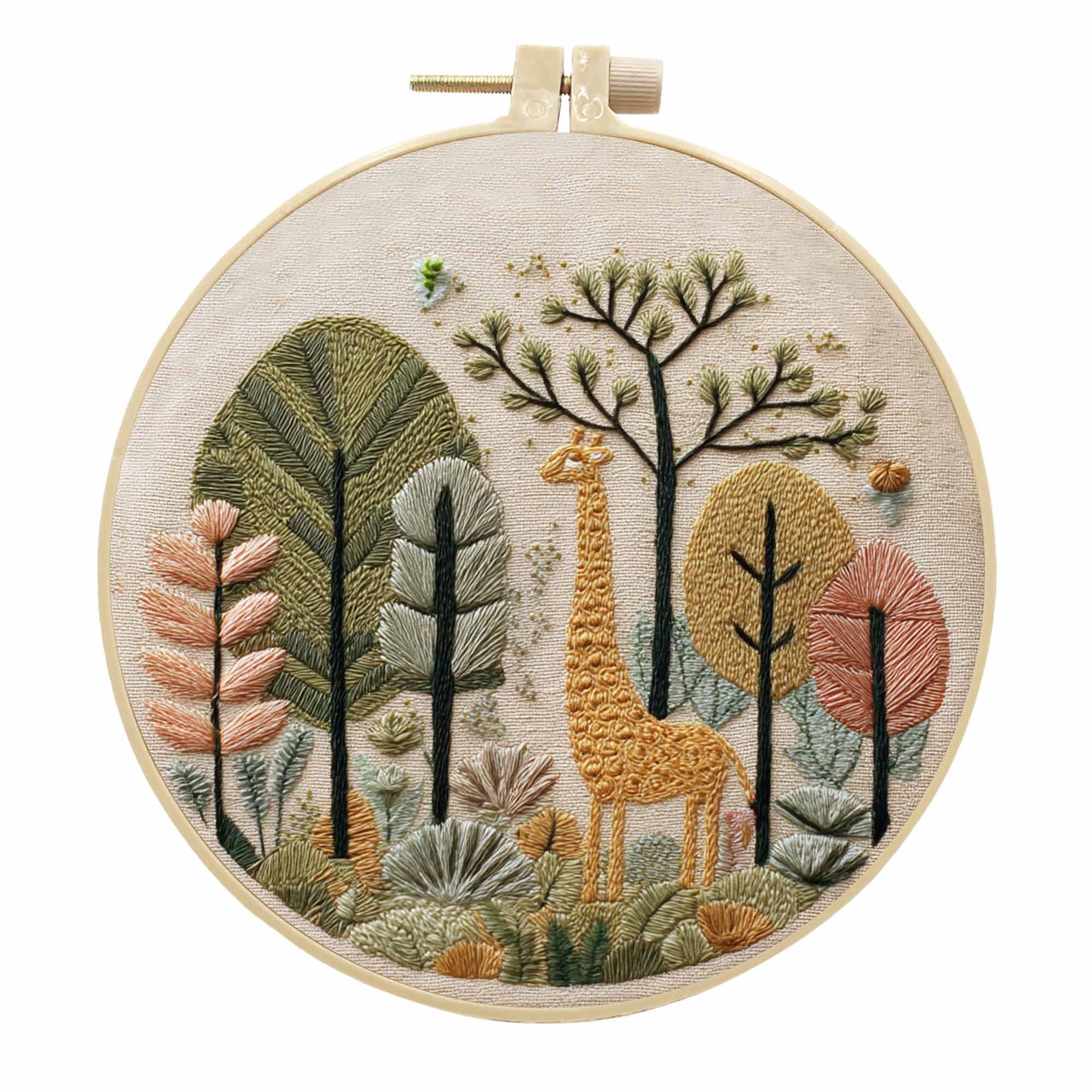 Material de bordado a mano transfronterizo DIY paquete de bordado a mano libre europeo DIY decoración creativa para el hogar Jirafa