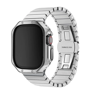 适用于苹果手表表带Apple Watch Band with Bumper Case 49mm金属