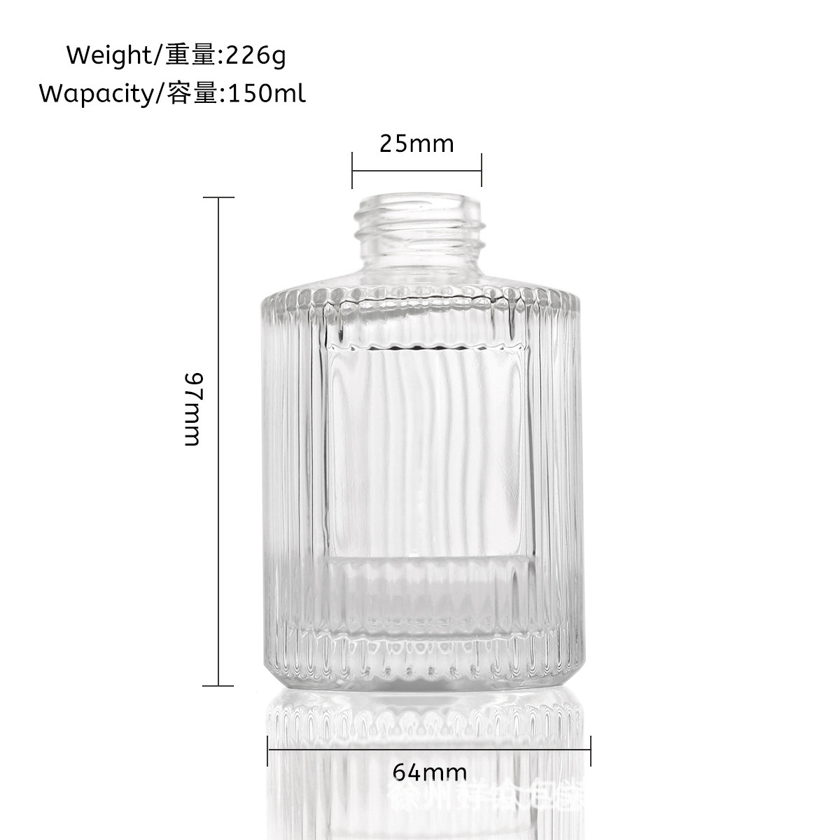 Botella de vidrio perfumada cilíndrica vertical con hombro inclinado botella de perfume para automóviles en casa botella de perfume de hotel image 8