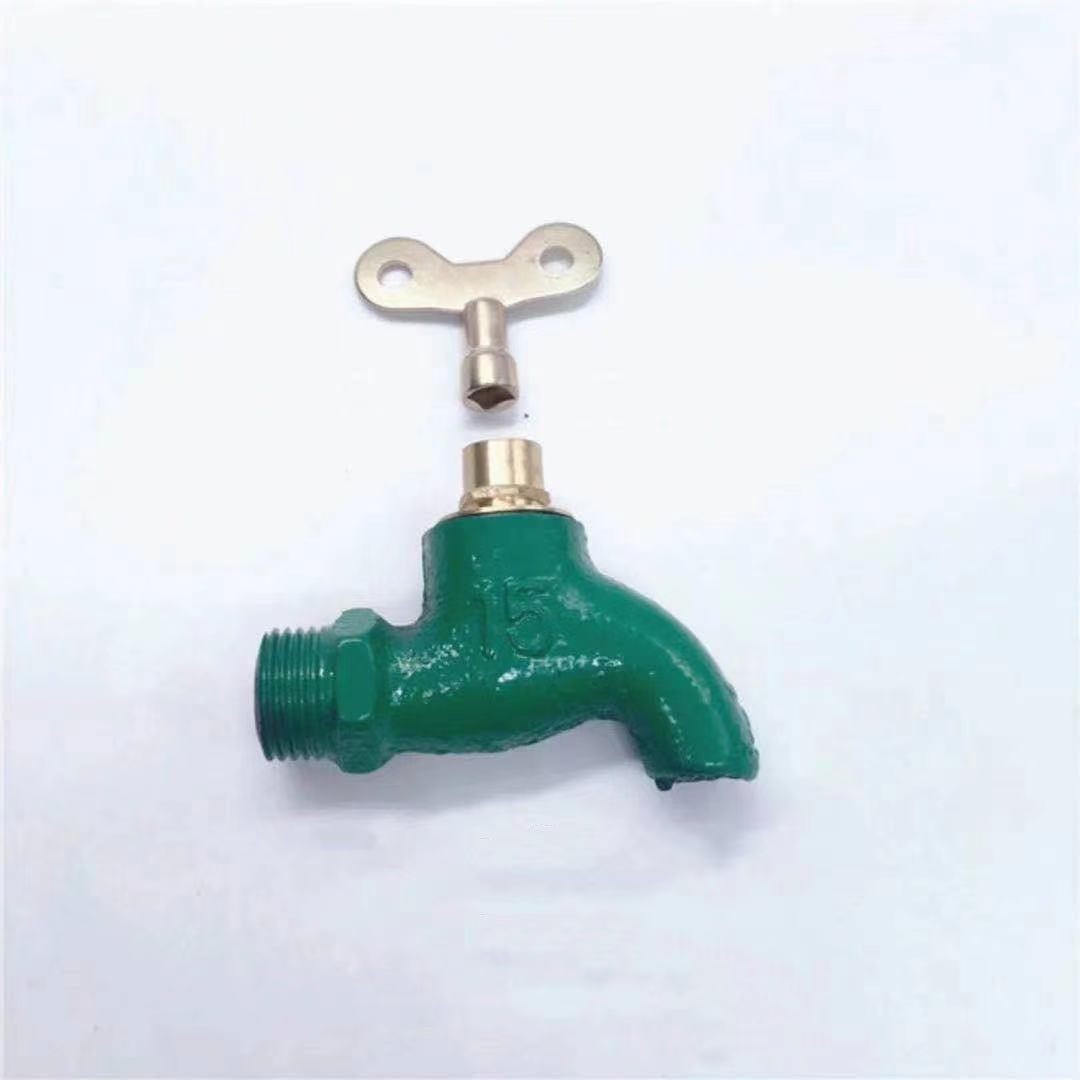 Iron faucet old-fashioned iron faucet 4 points 6 points outdoor antifreeze with key project cast iron fast open slow open faucet
