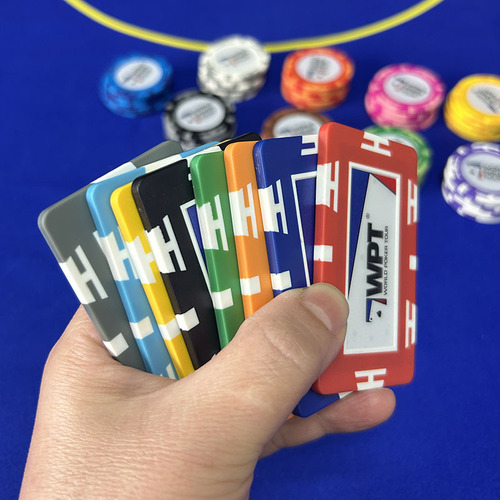 WPT Square Chip Texas Hold'em No Face Value 8 Colors Optional Square Tiles Square Tiles No Face Value