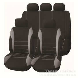 跨境销款中东欧美热销款汽车座椅套通用布艺腰线设计5座全车座套