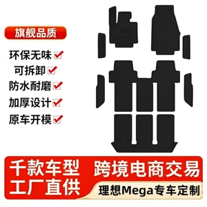Suitable for Ideal Mega car, interior modification and decorative protection accessories, starry sky pattern, plush floor mats, Mega Home