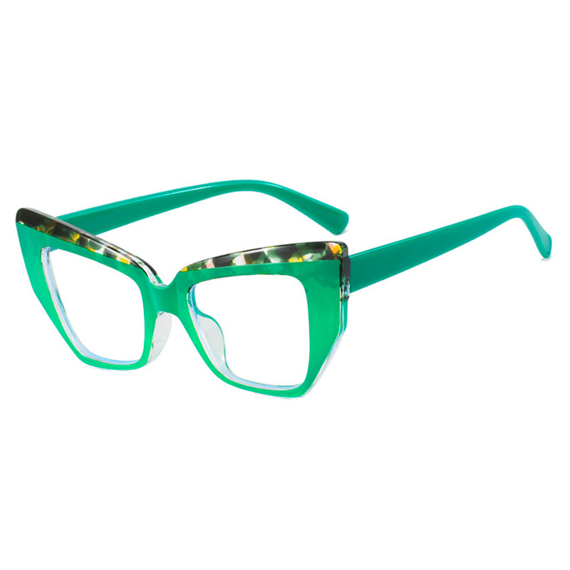Nuevas gafas anti-luz azul de moda de ojo de gato de color en contraste TR