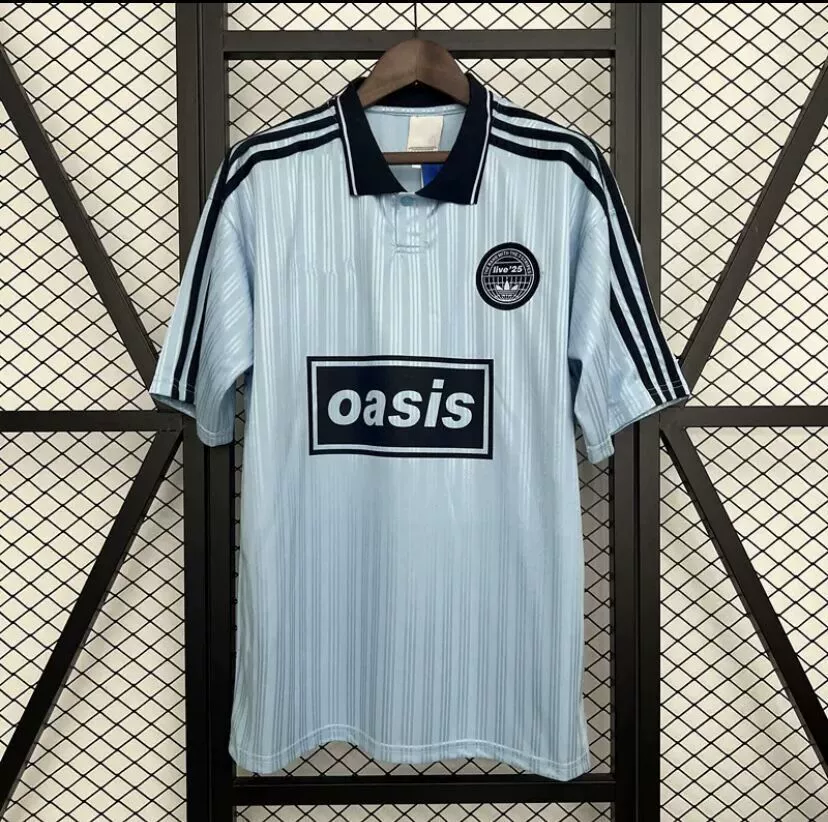 25-26 Club's new football uniform Barcelona Juventus Oasis ко-брендированная футболка с коротким рукавом джерси популярность