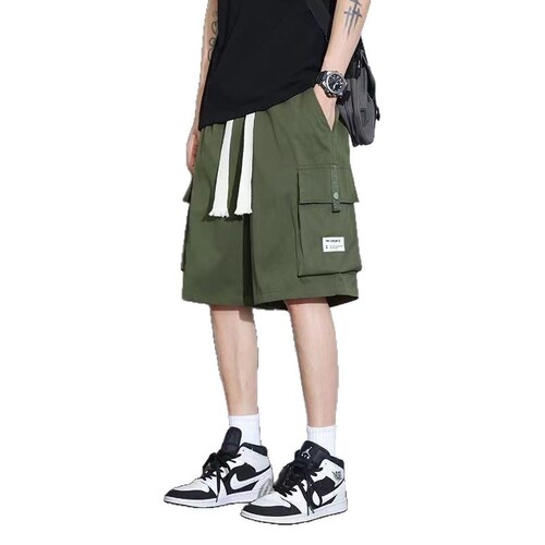 Workwear shorts for men, trendy summer versatile pants for men, summer American-style casual pants for boys, brand five-pocket shorts