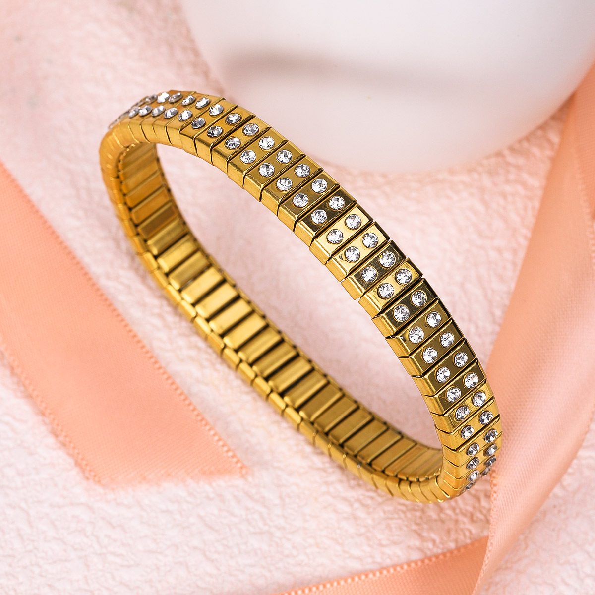 28g Weight Bracelets Classification 304 Stainless Steel Chain Material 1 Piece Quantity Holiday, Daily Occasion 304 Stainless Steel Material Geometric Pattern Women's Gender Elegant Style Elegant Geometric 304 Stainless Steel Bracelets In Bulk 2