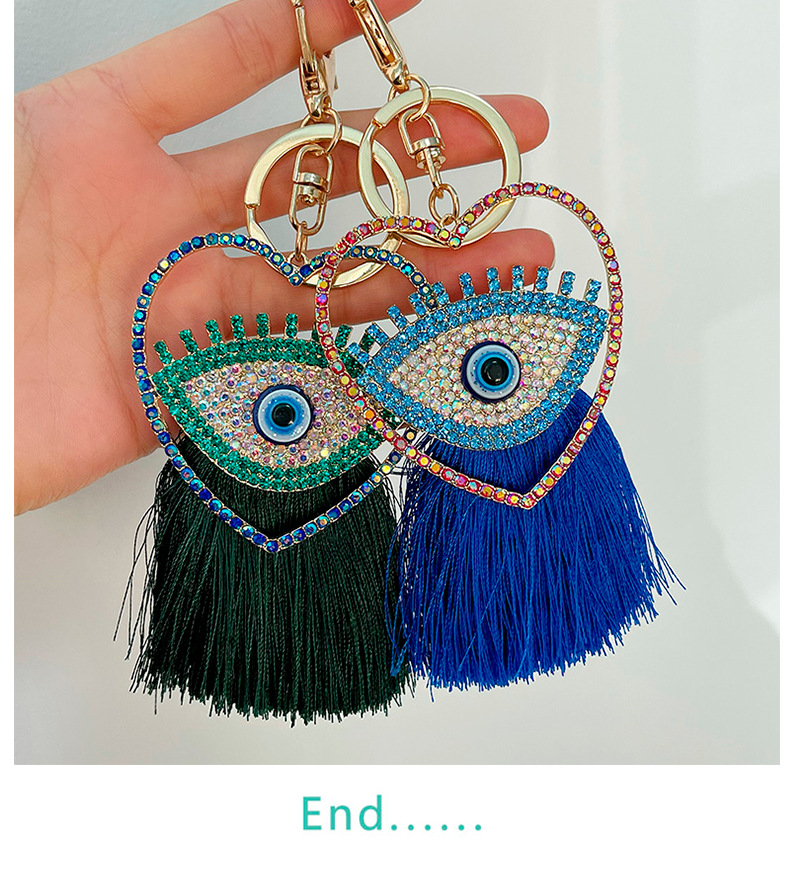 Estilo Europeo Pastoral Aleación Ojo Del Diablo Unisexo Colgante De Bolsa Llaveros display picture 9